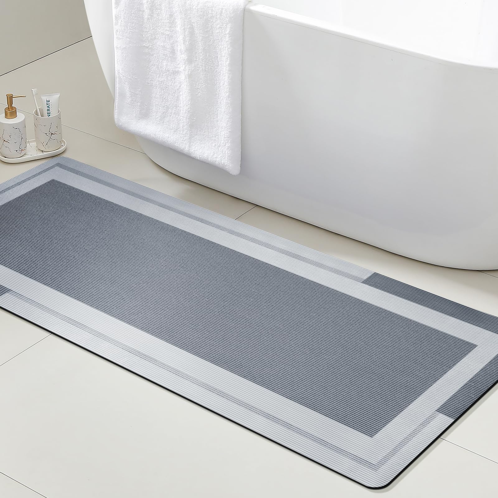 Quick Dry Diatomite Bath Mat - Dywanik łazienkowy VIKAMA z antypoślizgową gumową