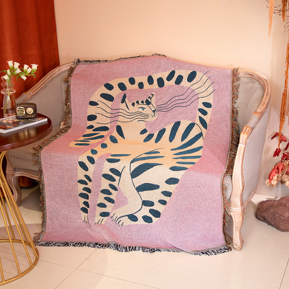 Tekstylne miasto Ins różowa dz – Boho Throw Blanket Fringe recenzja i cena