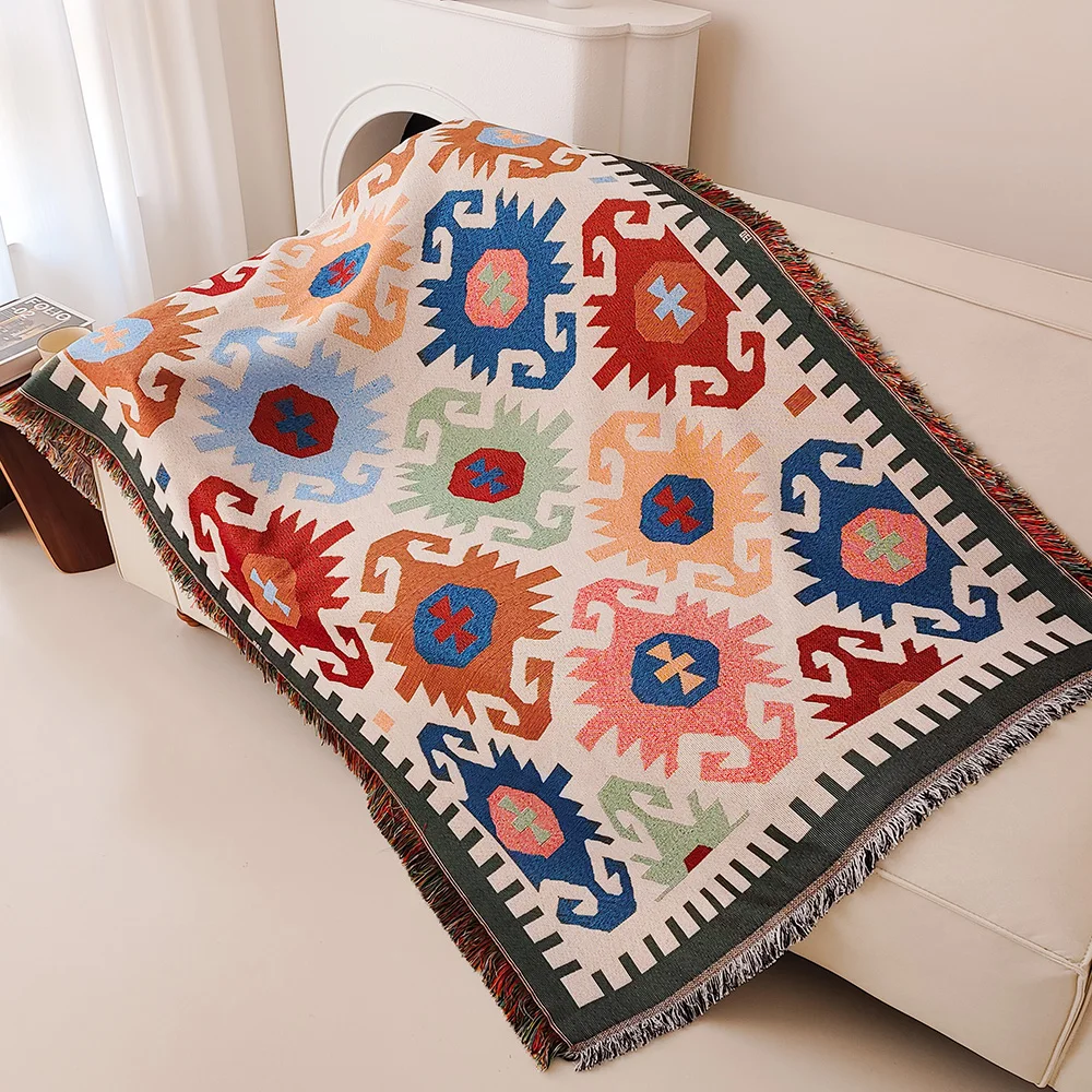 Nowy koc na sofę, koc w stylu  – Boho Throw Blanket Fringe recenzja i cena