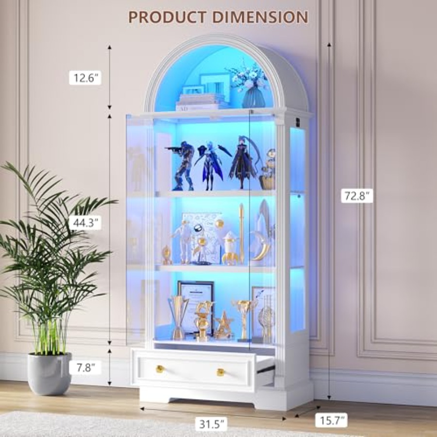Łukowata witryna do salonu, dr – Lighting recenzja i cena