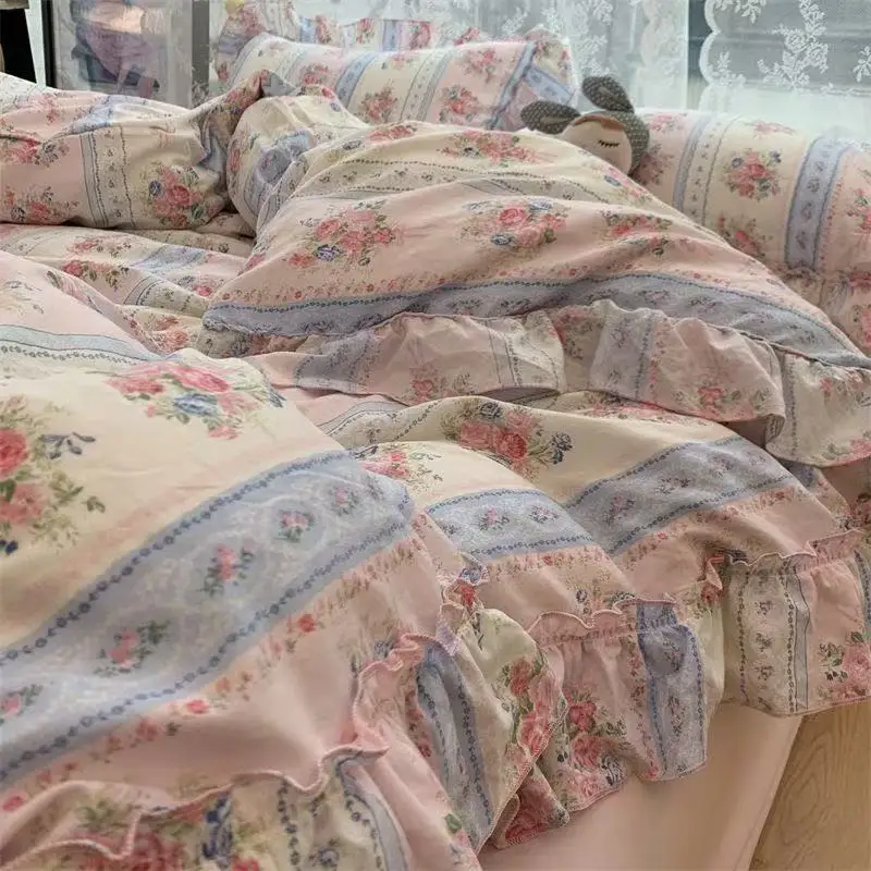 Koreański styl księżniczki, kw – Aesthetic Floral Duvet Cover recenzja i cena