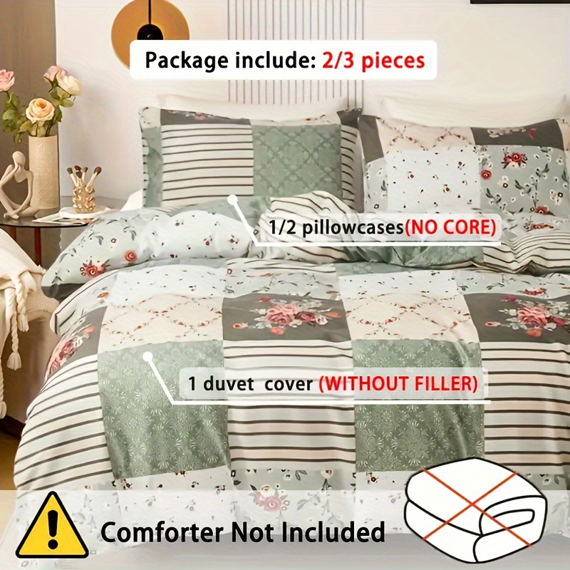 2/3-częściowy zestaw zielonej  – Aesthetic Floral Duvet Cover recenzja i cena