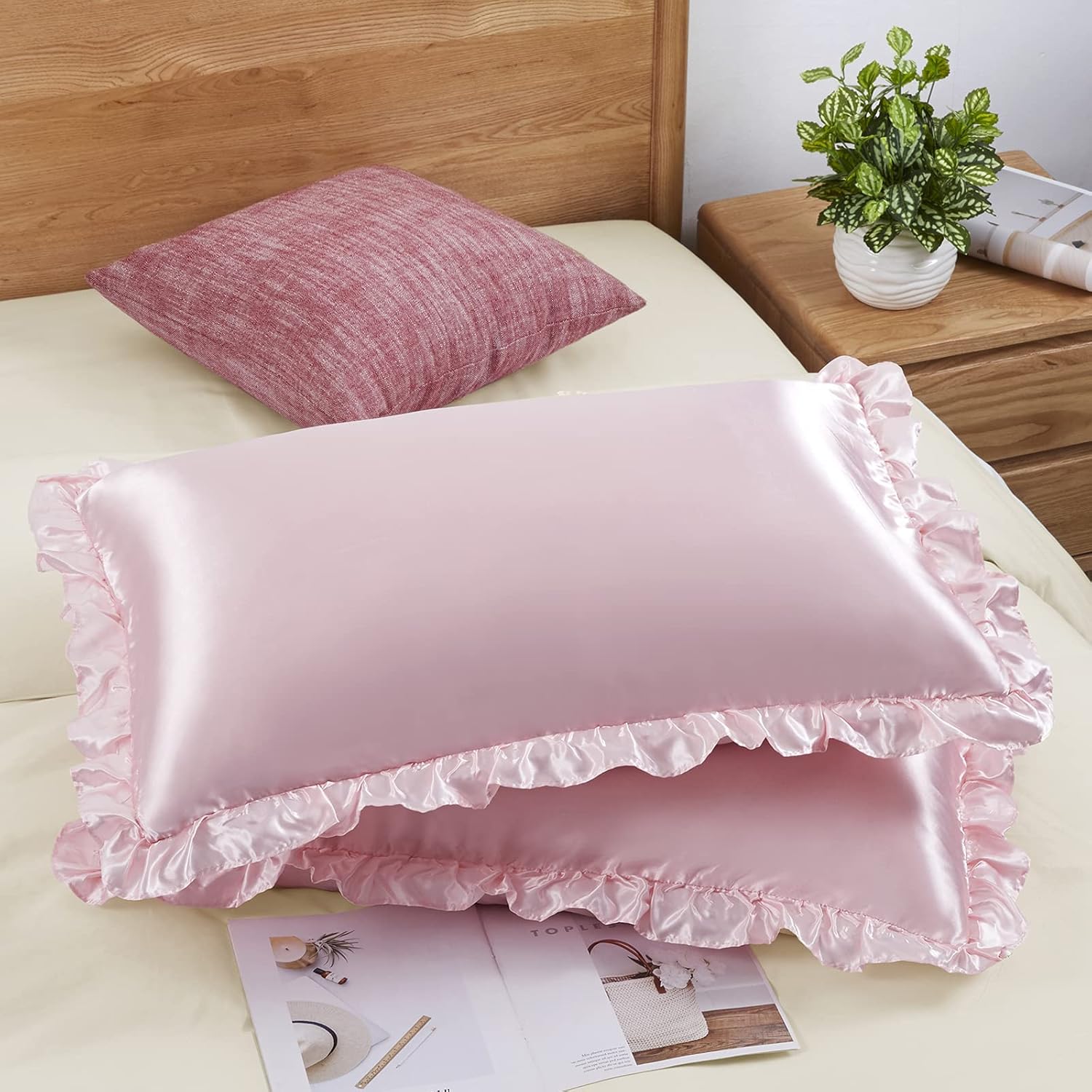 2 szt. satynowych poszewek na  – Satin Silk Pillowcase Hair Skin recenzja i cena